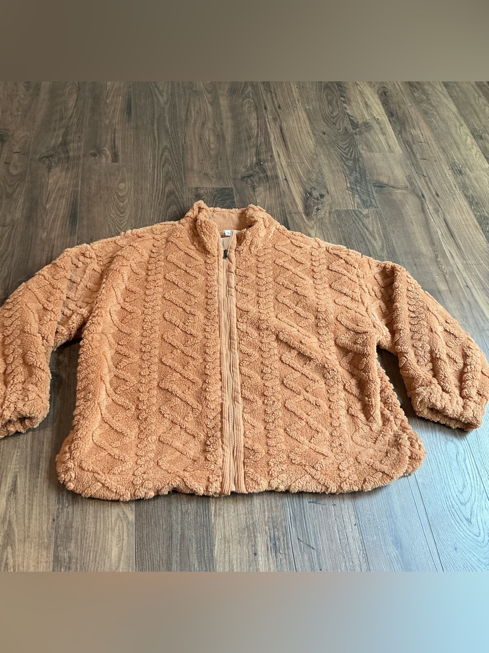 Renee James NYC Sherpa Jacket 1X Cozy Zip Up Fleece NWT loungewear Casual